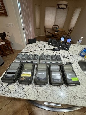 Zebra QL 320 Plus lot of 5 label printers and chargers 