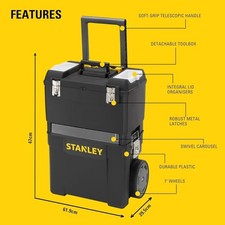 Extra Large Tool Box On Wheels Rolling Mobile Work Centre Heavy Duty Storage