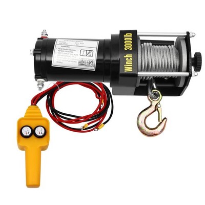Electric Winch, 3000 Lbs Electric Winch Kit, Electric Winch With Wired Control