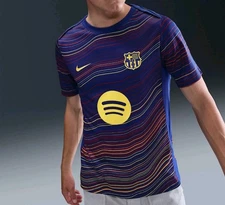 New Nike FC Barcelona Academy Pro Home Pre-Match Top Size Large (HJ7142-456)