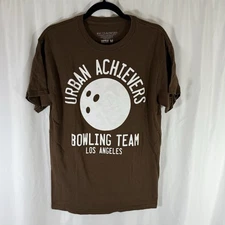 The Big Lebowski Shirt Men's Medium Brown Short Sleeve Urban Archieves Bowling