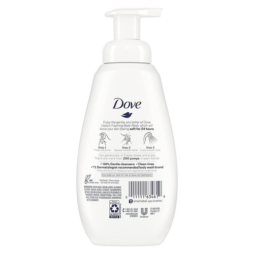 Dove Instant Foaming Body Wash for Soft, Smooth Skin Deep Moisture Cleanser... - Picture 2 of 12