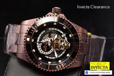 RARE Invicta Pro Diver Skull Edition Dial Automatic Men's Brown Tone SS Watch