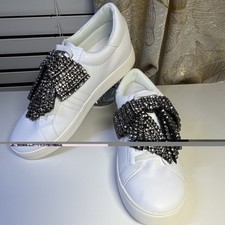 INC International Concepts DANELIA4P Blanco Estrás Arco Tenis Mujeres 10M NUEVAS