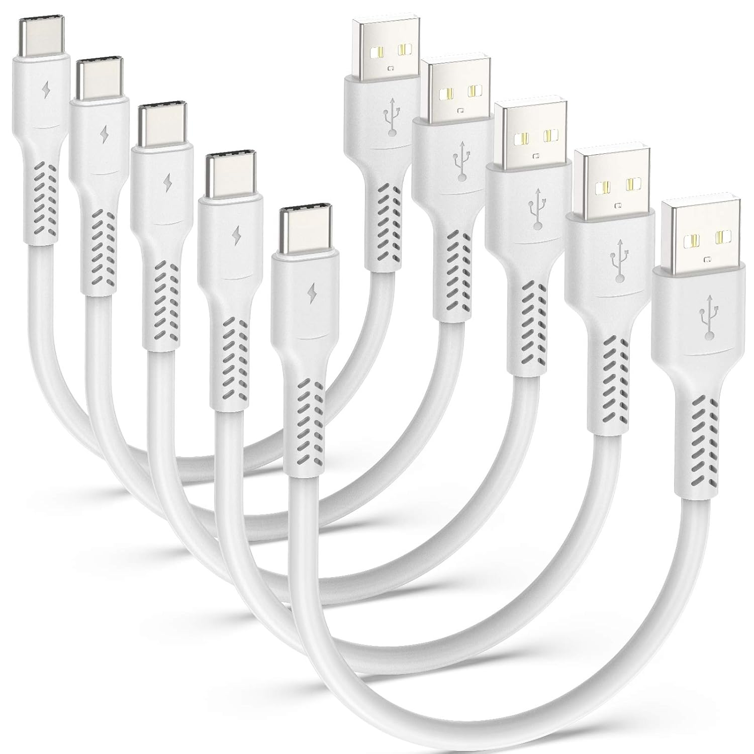 USB C Cable Short 0.2M 5Pack, 3A USB Type C Fast Charging Cable 20Cm USB a to US
