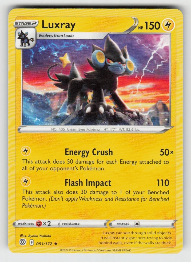 Luxray 051/172 Rare Brilliant Stars Near Mint