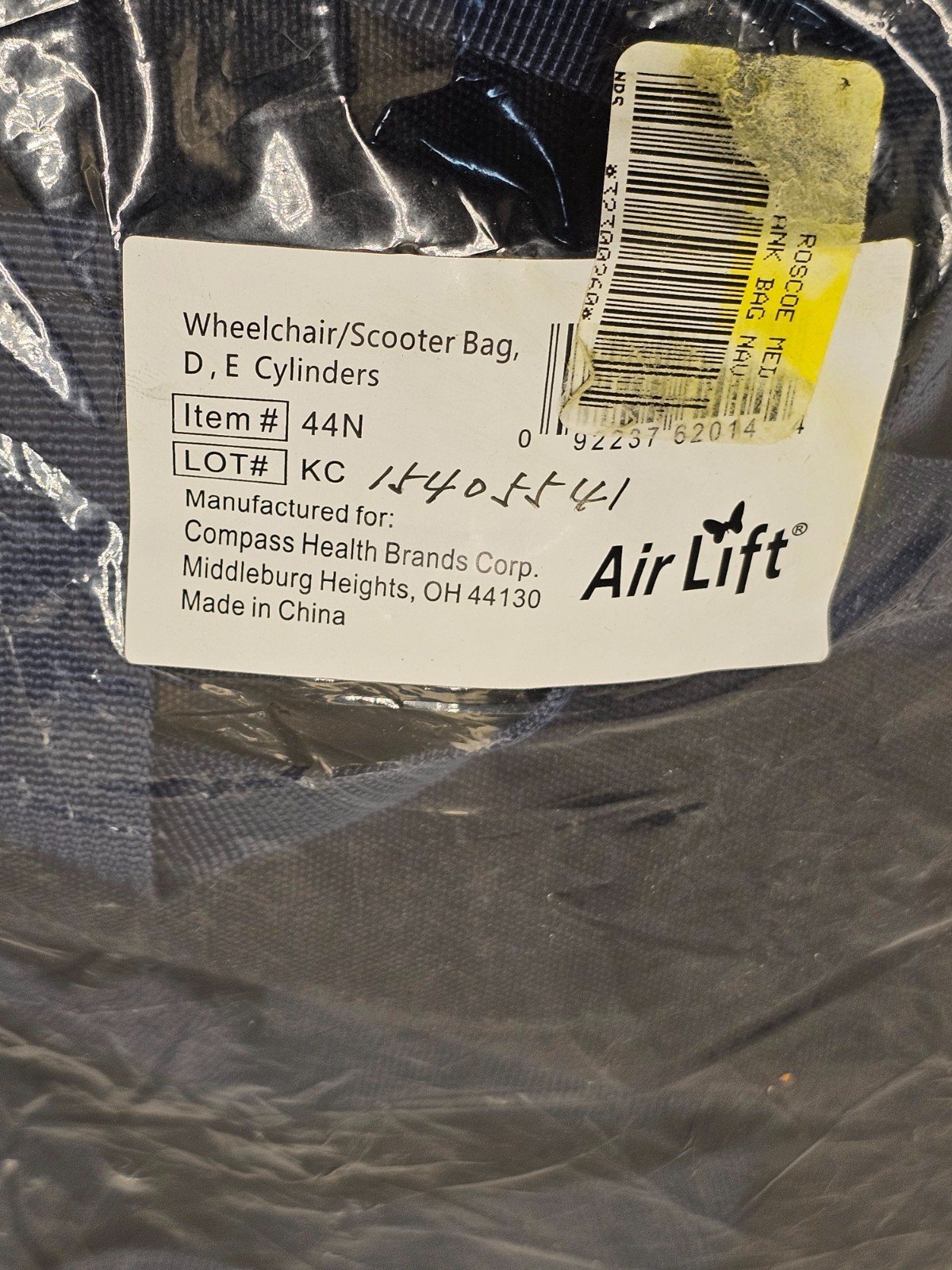 AirLift 44N Oxygen Tank Carrier D/E Cylinders Portable Oxygen Carrier Navy Blue