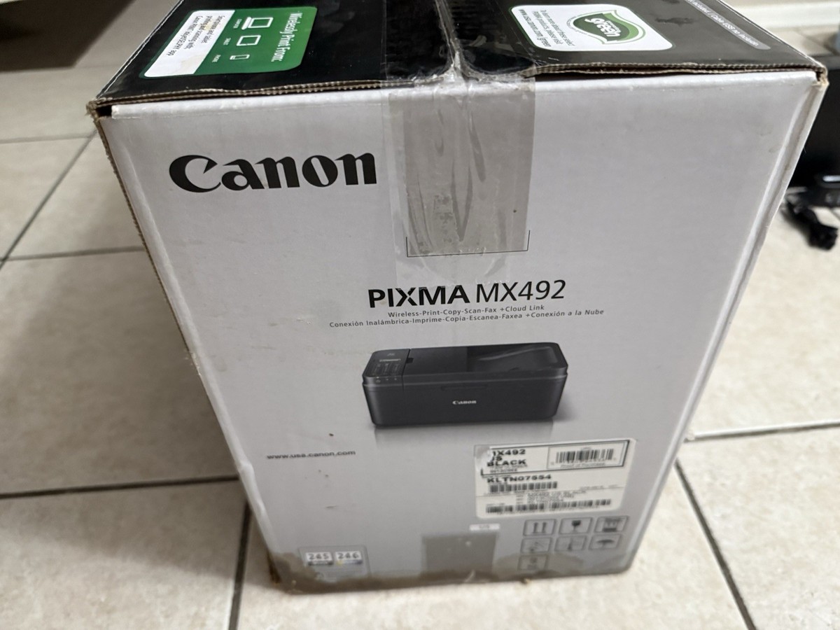 Canon PIXMA MX492 Black Wireless All-In-One Inkjet Printer for 