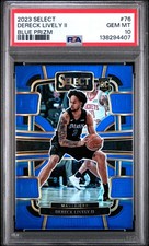 2023 PANINI SELECT BLUE PRIZM #76 DERECK LIVELY II ROOKIE RC PSA 10
