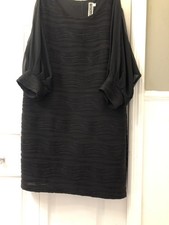 Womens Julian Taylor Long sleeve Black Dress Size 20