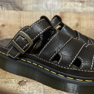 Dr. Doc Martens Maxxy Slide Mens Size 11 Brown Leather Sandal