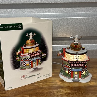 Dept 56 North Pole Elfland Red's Elf land Diner 56.56765 w Box Complete