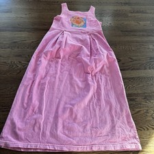 Vintage 90s Fresh Produce Sleeveless Maxi Dress Large Solid Casual Pink