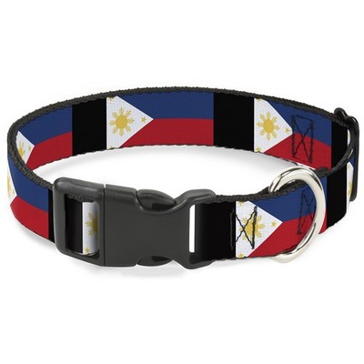 Plastic Clip Collar Philippines Flags WIDE-Large 20-31'' (US IMPORT)