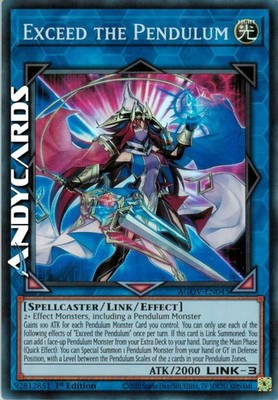 EXCEED THE PENDULUM   Super R   AGOV EN045   1Ed   Yugioh