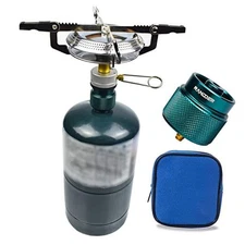 Propane Stove Portable Isobutane Camping Stove with Gas Full set with adapter