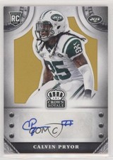 2014 Panini Crown Royale Rookie Signatures Gold 16/49 Calvin Pryor Auto 8em