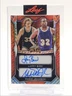 LARRY BIRD MAGIC JOHNSON 2025-26 LEAF METAL ORANGE SHIMMER AUTO /6 Q3474