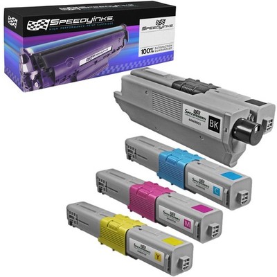 4 Pack New Compatible OKI 44469801/44469703/44469702/44469701 Toner Cartridge