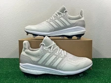8.5 Men - Adidas Ultraboost DNA 1.0 Baseball Cleats Metal Chalk Cream NEW IH5207