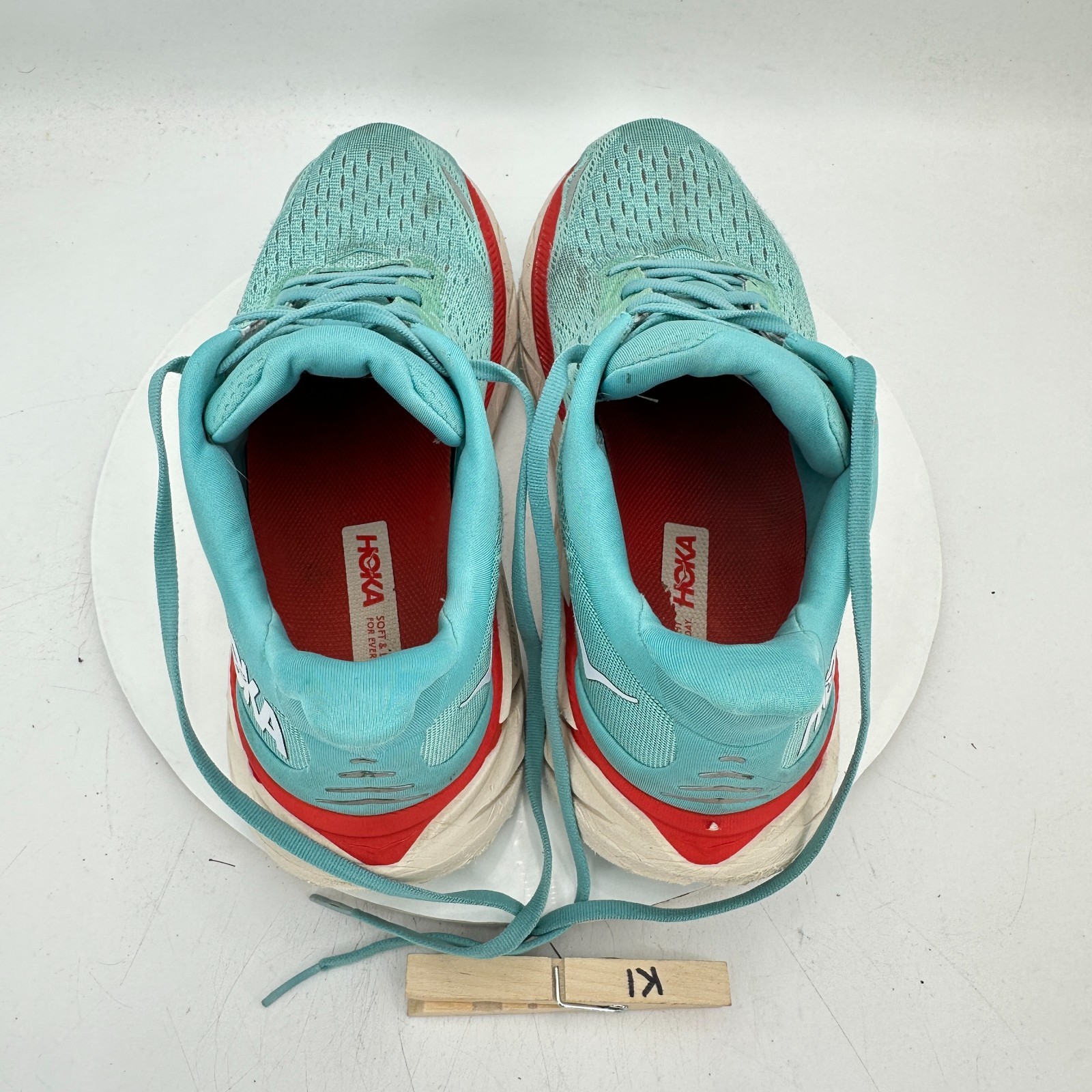 Hoka One Clifton 8 Women Size 10.5D 1119394-AEBL Aquarelle Eggshell Blue Shoes thumbnail 9
