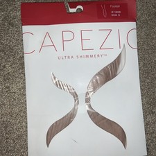 Capezio Womens Ultra Shimmery Footed Tights 1808 Small Suntan New