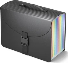 Expanding File Folders,Accordion File Organizer with Handle,13 Pockets Expand...