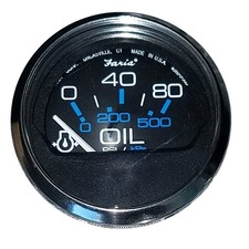 Faria Chesapeake Black 2" Oil Pressure Gauge 80 PSI 