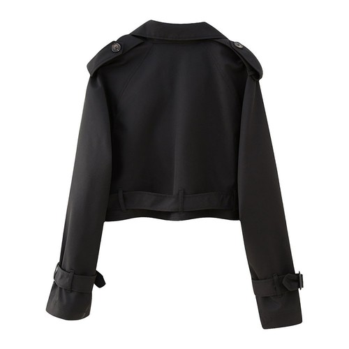 Jacke Mäntel Frauen Lange Ärmel Polyester Schwarz Dunkelbraun Hellgrau - Bild 6 von 20