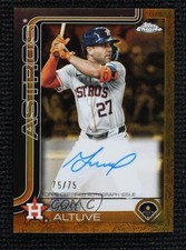 2025 Gilded Collection Chrome Gold Yellow Refractor 75/75 Jose Altuve Auto 1az7