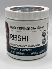 Host Defense Reishi  Powder 100 g Organic Longevity Support Fungi Perfecti