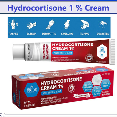 Hydrocortisone 1% Anti-Itch Ointment Cream for Rash, Eczema, Bites 1-5/Pack USA