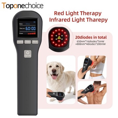 Red Light Laser Therapy for Humans Dogs Promote Faster Healing 650nm*16+808nm*4