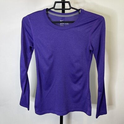 purple dri fit long sleeve shirt