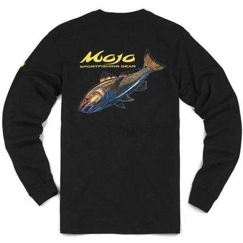 MOJO Sportswear Company Neon Redfish Men's Long Sleeve Sport Fishing Shirt Sz XL