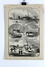 Authentic 1860s Civil War Wood Engravings RARE! #2