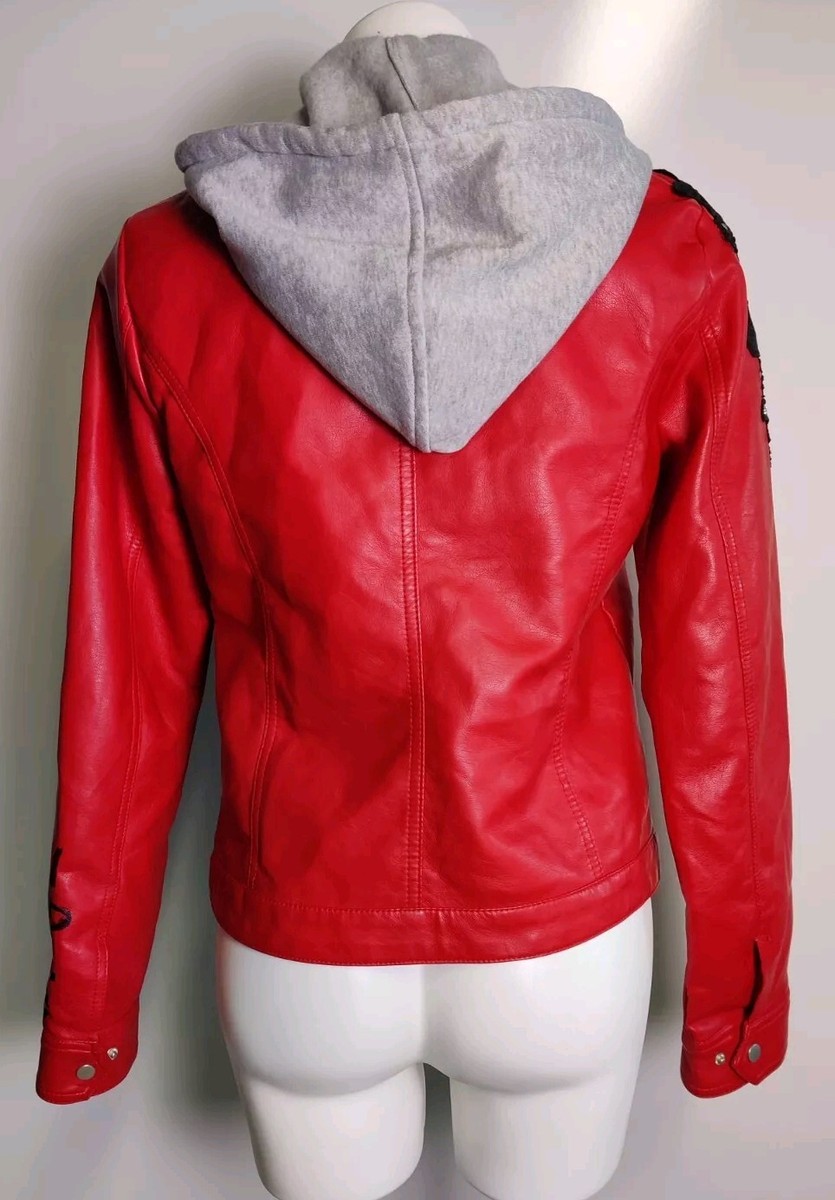 Outer Edge OOAK Women's Jacket Pop Icon Design Medium Red Outer Edge OOAK Women's Jacket Pop Icon Design Medium Red