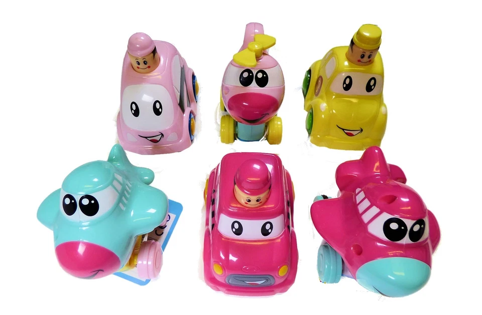 BIECO® Bieco Druckfahrzeuge Mädchen Kleinkind ca.8,5x6,5x8,5cm drücken loslassen fertig