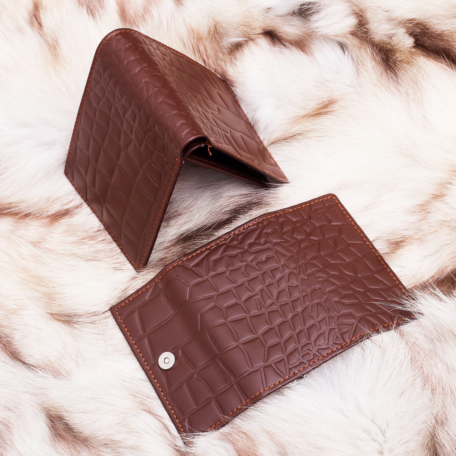 RFID Protected Genuine Leather 8 Card Holder Billfold Mens Wallet & Key Holder