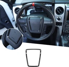 Carbon Fiber Steering Wheel Trim Cover For Ford F150 Raptor 2009-14 Accessories