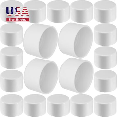20PCS 3/4'' PVC Cap Pipe End Plug Socket Adapter Fittings Slip Schedule(SCH) 40