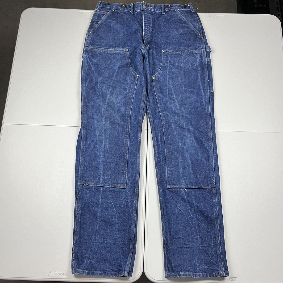 Vintage 90s Carhartt Dark Wash Denim Double Knee Work Pants Vintage 90s Carhartt Dark Wash Denim Double Knee Work Pants