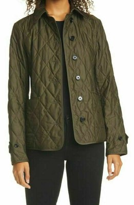 burberry olive quilted jacket