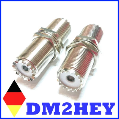 CDH DE - PL259 UHF / SO239 Gewinde-Kupplung Verbinder für CB, Amateurfunk, BOS