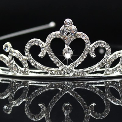 Tiara Corona Di Cristallo Per Matrimoni - Diadema Principessa Con Strass, Regalo Feste - Foto 7