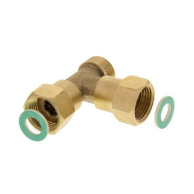 BLANCO T-Stück Adapter 3/8'' x AG x 3/8'' IG x 3/8'' IG für Heißwasser, Kaltwasser
