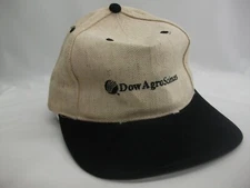 Dow Agro Sciences Hat Beige Black Strapback Baseball Cap