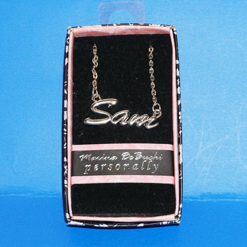 Name Necklace Marina DeBuchi Silver Plated Personalized Choose Name NWT JB - Picture 118 of 135