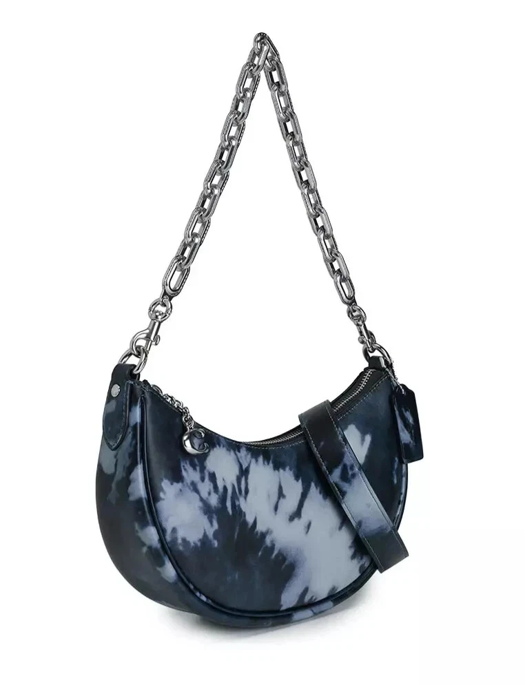 Borsa a tracolla Coach Mira con stampa tie dye argento marina di mezzanotte (origine $450)