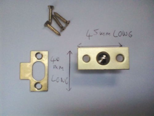 Resorte de cierre de mortaza de puerta bola 16 mm bloqueo de pestillo con tornillos - Imagen 1 de 2